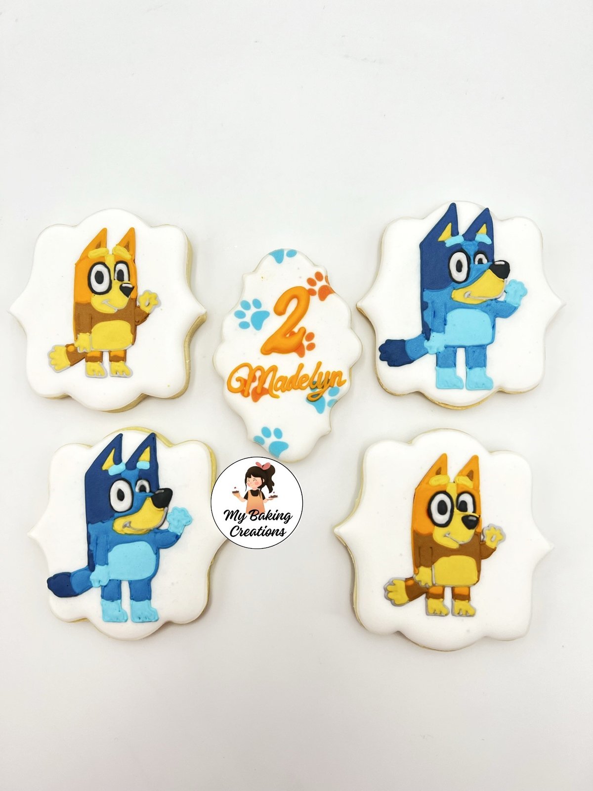 Bluey cartoon themed cookies